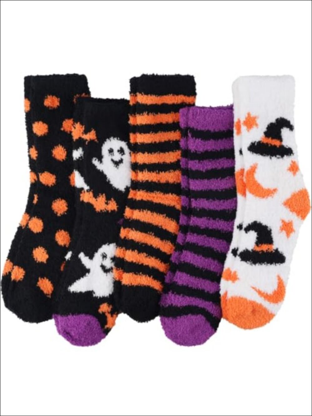 Women's Fuzzy Slipper Socks 5 Pairs Cozy Plush Microfiber Winter Socks